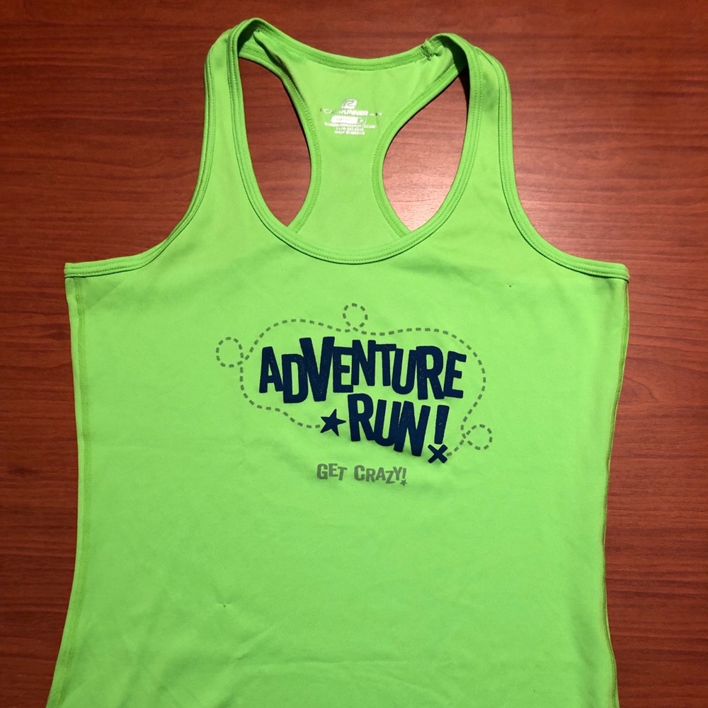 Road Runner Adventure Run green racerback,